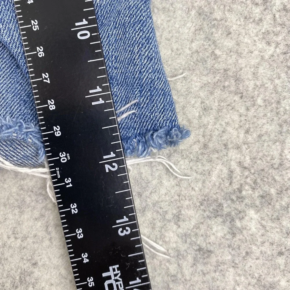 Old Navy O.G. Short Hi-Rise Shorts Womens 4 (28x2) Blue Denim Cutoff Frayed Hem
